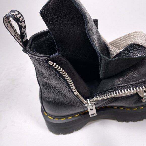 DR.MARTENS x RICK OWENS Black Leather 1460 Quad Pentagram Jumbo Lace Boots - Picture 8 of 10